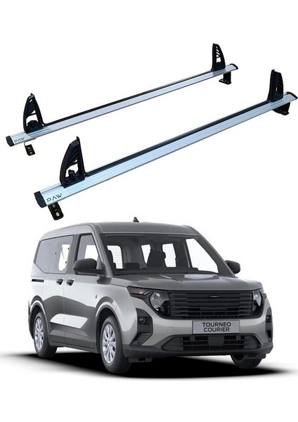 Ford Yeni Courier Uyumlu Üst Merdiven Taşıyıcı Tavan Yük Sabitleyici Bar 2 Adet