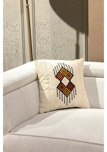 Magic Rug El Baskısı Dokuma Kumaş 41X41 cm 2'li Kırlent Kılıfı modelleri