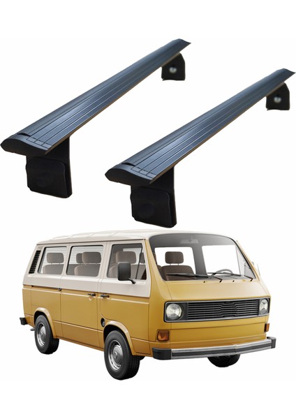 Volkswagen Transporter T3 1980-1990 Yagmur Oluklu Üst Tavan Taşıyıcı Ara Atkısı Paw Siyah