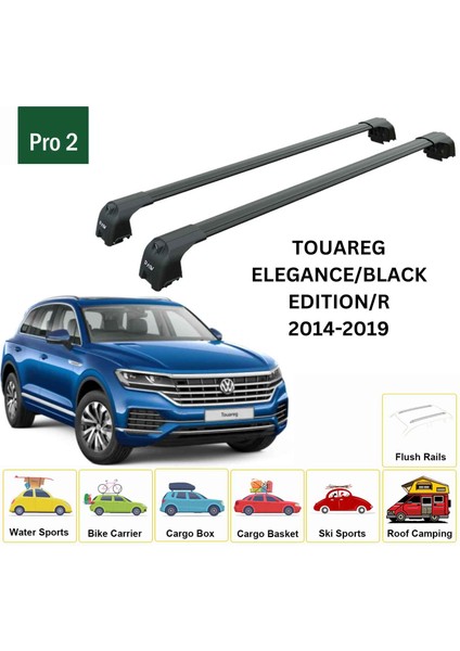 Volkswagen Touareg 2014-2019 Portbagaj Taşıyıcı Ara Atkisi - Ara Çubuk Paw Pro 2 Siyah fiyatları