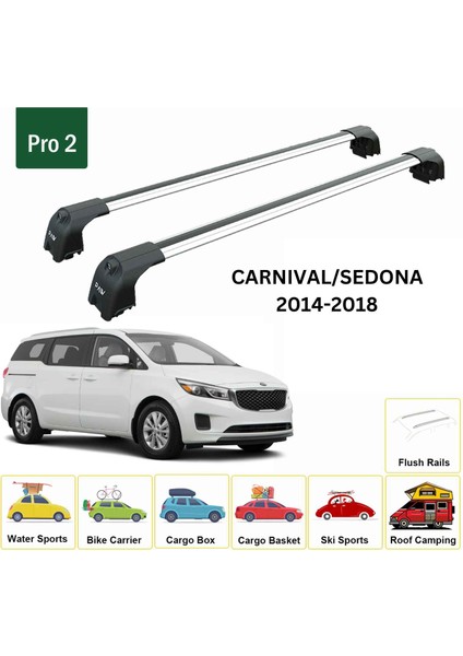 Kıa Carnival/sedona 2014-2018 Portbagaj Taşıyıcı Ara Atkisi - Ara Çubuk Paw Pro 2 Gri fiyatları