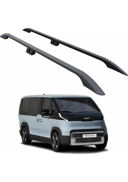 Kia Pv5 Araç Üstü Alüminyum Tavan Yan Rayları Plus Serisi - Siyah