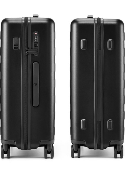 Nınetygo Rhine Pro-Plus 29" Trunk Black- Rhine Pro Plus Koleksiyonu | Sert Kapaklı 29 Inç USB Bağlantı Çift Döner Tekerlekli Büyük Bagaj, Patlamaya Dayanıklı Fermuar, Sert Pc Bavul fırsatları