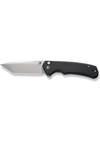 Button Lock Brazen Flipper & Thumb Stud Knife Black G10 Handle Çakı