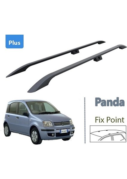 Fiat Panda 169 Üst Tavan Çıtası Taşıyıcı Bar Plus 2002-2012 Siyah