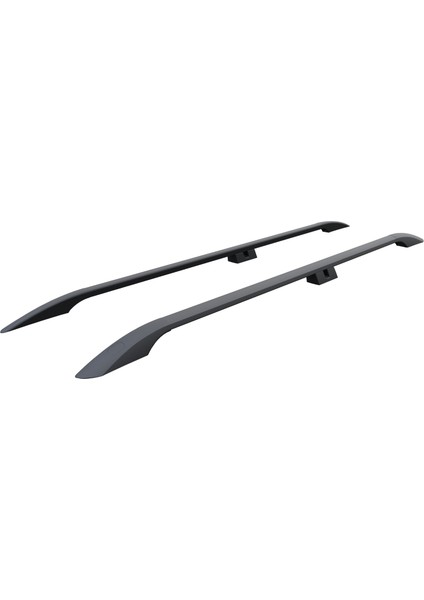 Volkswagen Transporter T5 2003-2015 Uzun Şase Araç Üstü Alüminyum Tavan Yan Rayları Plus Serisi Baggage Luggage Rack Rail Port - Siyah