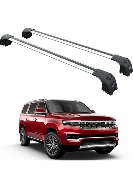 Jeep Wagoneer 2021-2025 Portbagaj Taşıyıcı Ara Atkisi - Ara Çubuk Paw Pro 2 Gri