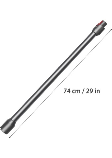 Dyson V12 Detect Slim Absolute Uyumlu Kablosuz Süpürge Borusu - Gri