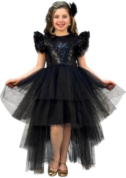 PUL PAYET KUYRUKLU ELBİSE