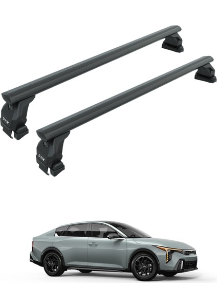 Kia K4 2024-2025 Oluksuz Üst Tavan Portbagaj Taşıyıcı Ara Atkısı Toros Serisi Pro 4 Siyah