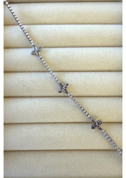 İnce Zirkon Taşlı Minimalist Su Yolu Bileklik Paslanmaz Çelik Kadın Bileklik 20 cm fiyatları