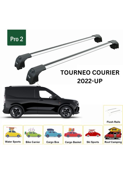 Ford Tourneo Courier 2022-2025 Portbagaj Taşıyıcı Ara Atkisi - Ara Çubuk Paw Pro 2 Gri fiyatları