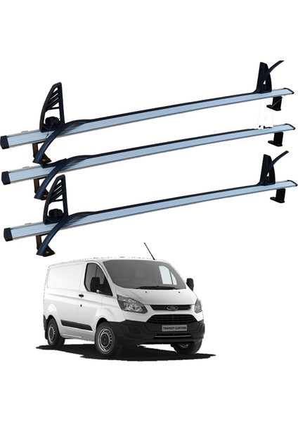 Ford Transit Custom 2013-2023 Araç Üstü Merdiven Sabitleyici, Yük Taşıma Sistemleri Pratik Seri 3 Adet