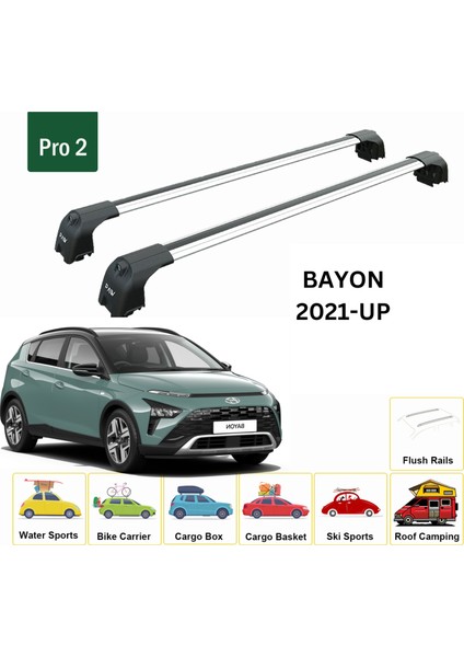 Hyundai Bayon 2021-2025 Portbagaj Taşıyıcı Ara Atkisi - Ara Çubuk Paw Pro 2 Gri fiyatları