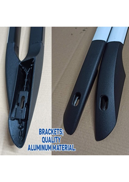 Ford Transit Connect Kısa Şase 2024-2026 Araç Üstü Alüminyum Tavan Yan Rayları Plus Serisi - Gri modelleri