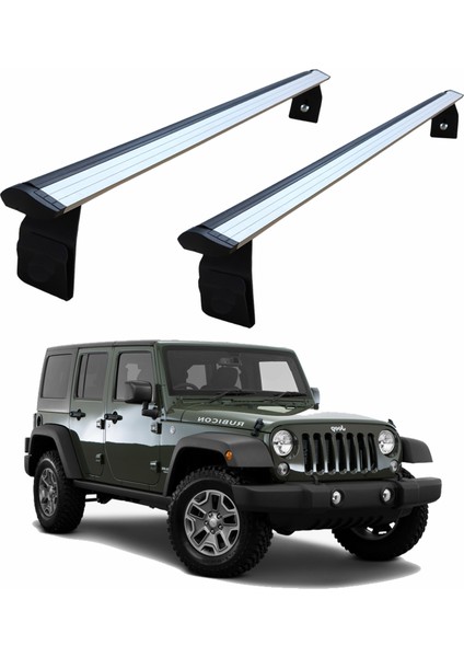 Jeep Wrangler Jk 2007-2018 Yagmur Oluklu Üst Tavan Taşıyıcı Ara Atkısı Paw Gri
