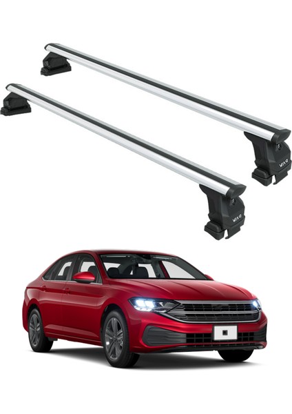 Volkswagen Jetta 2019-2025 Oluksuz Üst Tavan Portbagaj Taşıyıcı Ara Atkısı Toros Serisi Pro 4 Gri