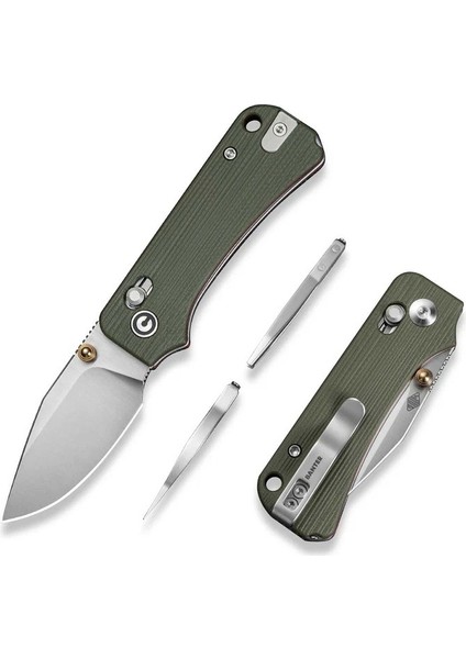 Baby Banter 2-Tg Thumb Stud & Crossbar Lock Knife Green & Red G10 Handle Çakı fiyatları