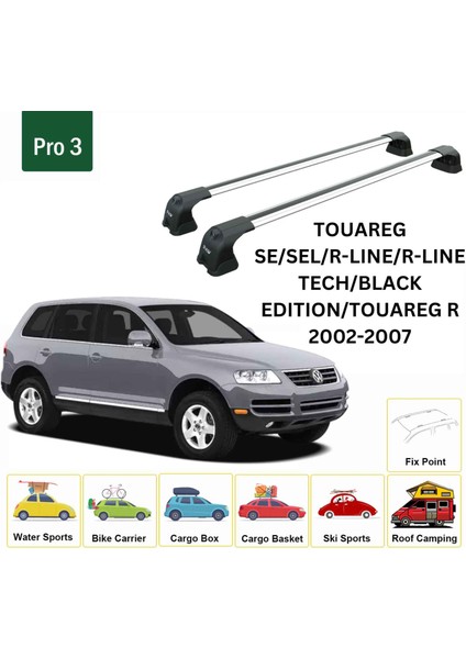 Volkswagen Touareg 2002-2007 Portbagaj Taşıyıcı Ara Atkı Aparatı Paw Pro 3 Gri fiyatları