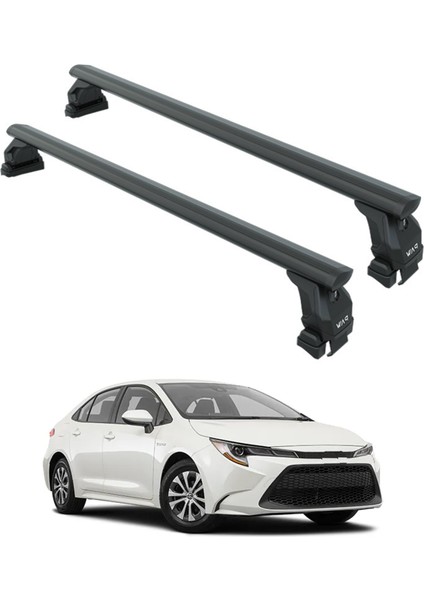 Toyota Corolla Sedan 2018-2025 Oluksuz Üst Tavan Portbagaj Taşıyıcı Ara Atkısı Toros Serisi Pro 4 Siyah