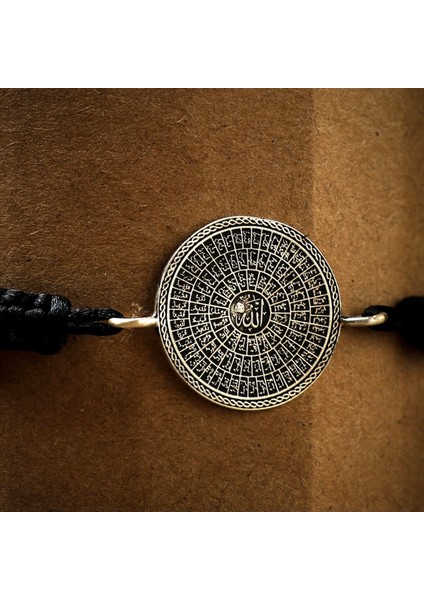 Gümüş Esma'ül Hüsna Bileklik 925 Ayar Gümüş Allahın 99 Ismi Yazılı Ip Örgü Unisex Bileklik fiyatları