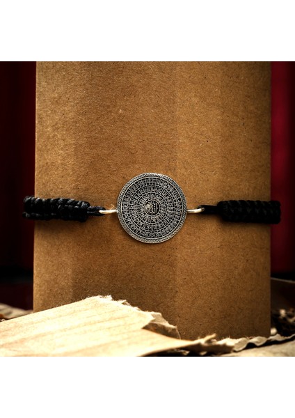 Gümüş Esma'ül Hüsna Bileklik 925 Ayar Gümüş Allahın 99 Ismi Yazılı Ip Örgü Unisex Bileklik fırsatları