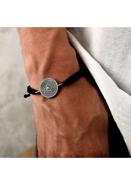 Gümüş Esma'ül Hüsna Bileklik 925 Ayar Gümüş Allahın 99 Ismi Yazılı Ip Örgü Unisex Bileklik indirimleri