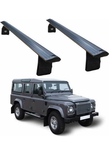 Land Rover Defender 110 1993-2020 Yagmur Oluklu Üst Tavan Taşıyıcı Ara Atkısı Paw Siyah