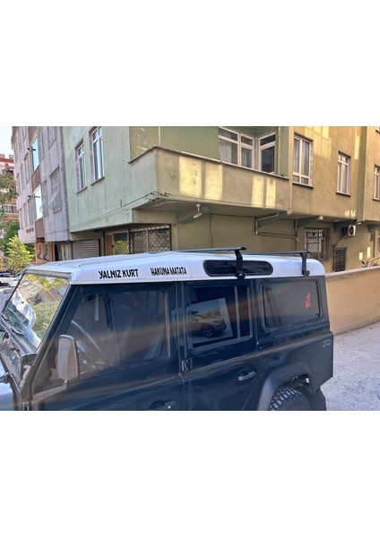 Land Rover Defender 110 1993-2020 Yagmur Oluklu Üst Tavan Taşıyıcı Ara Atkısı Paw Siyah fırsatları