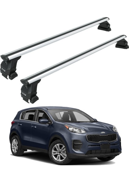 Kia Sportage 2016-2021 Oluksuz Üst Tavan Portbagaj Taşıyıcı Ara Atkısı Toros Serisi Pro 4 Gri