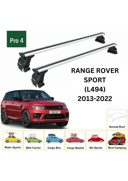 Land Rover Range Rover Sport (L494) 2013-2022 Oluksuz Üst Tavan Portbagaj Taşıyıcı Ara Atkısı Toros Serisi Pro 4 Gri fiyatları