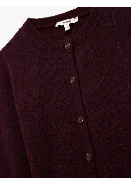 Düğmeli Uzun Kollu Bisiklet Yaka Triko Hırka indirimleri