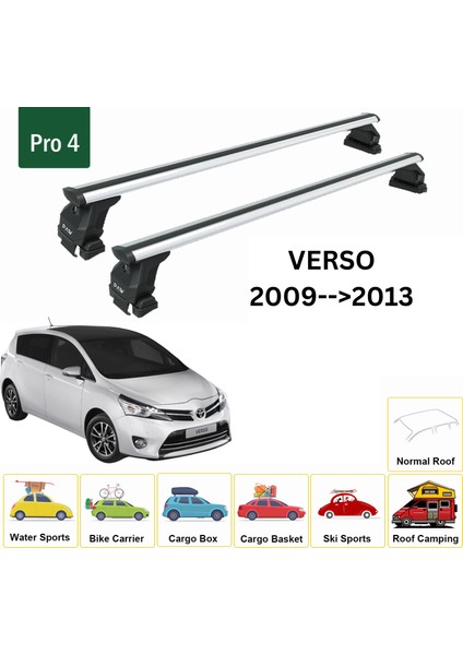 Toyota Verso 2009-2013 Oluksuz Üst Tavan Portbagaj Taşıyıcı Ara Atkısı Toros Serisi Pro 4 Gri fiyatları