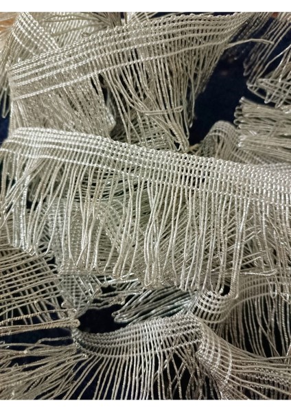 Parlak Gümüş Renk Püskül Saçak ( 5 cm ) indirimleri