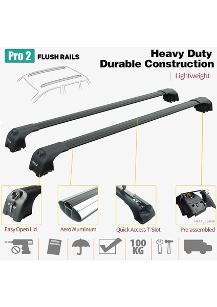 Skoda Kamiq 2019-2025 Portbagaj Taşıyıcı Ara Atkisi - Ara Çubuk Paw Pro 2 Siyah fiyatları