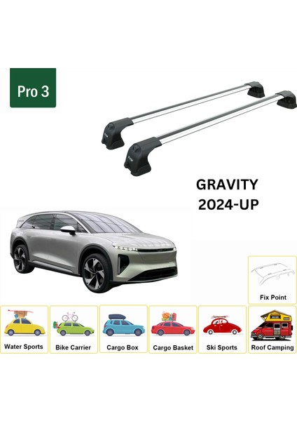 Lucid Gravity 2024-2025PORTBAGAJ Taşıyıcı Ara Atkı Aparatı Paw Pro 3 Slver fiyatları