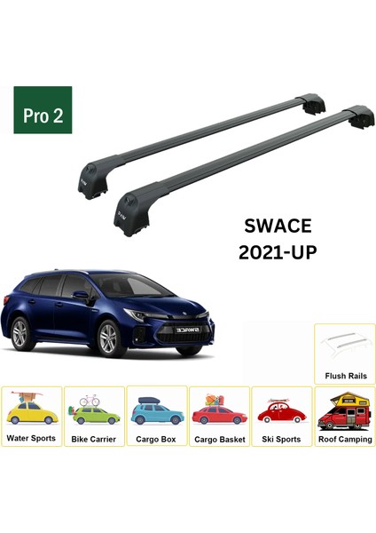 Suzuki Swace 2021-2025 Portbagaj Taşıyıcı Ara Atkisi - Ara Çubuk Paw Pro 2 Siyah fiyatları