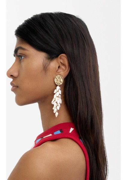 Deniz Kabuklu Uzun Küpeler