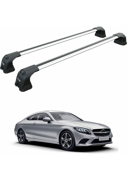 Mercedes C Coupe C205 2014-2021 Portbagaj Taşıyıcı Ara Atkı Aparatı Paw Pro 3 Gri