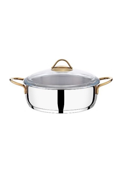 Öncü Paslanmaz Çelik 30 cm Basık Tencere