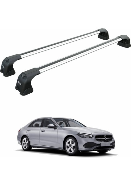 Mercedes C Sedan W206 2022-2025 Portbagaj Taşıyıcı Ara Atkı Aparatı Paw Pro 3 Gri