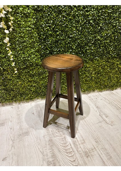 Siyah Renk Ahşap Tabure -Bar Taburesi(70 cm ) 1 Adet