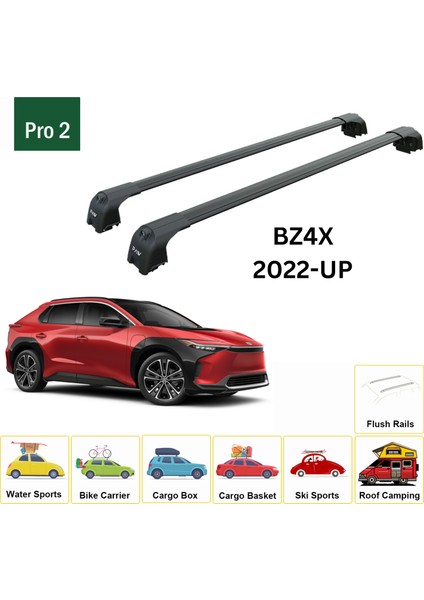 Toyota BZ4X 2022-2025 Portbagaj Taşıyıcı Ara Atkisi - Ara Çubuk Paw Pro 2 Siyah fiyatları