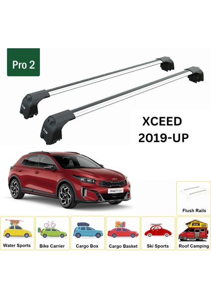 Kia Xceed 2019-2024 Portbagaj Taşıyıcı Ara Atkisi - Ara Çubuk Paw Pro 2 Gri fiyatları