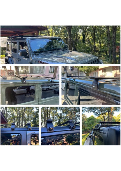 Land Rover Discovery (Series Iı) 1998-2004 Roof Rack Cross Bars Rain Gutter Siyah fırsatları