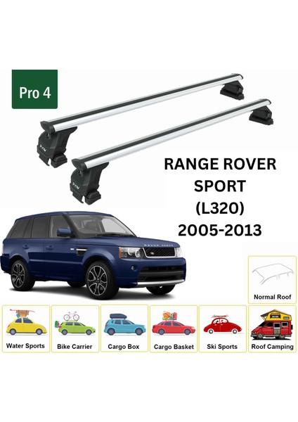 Land Rover Range Rover Sport (L320) 2005-2013 Oluksuz Üst Tavan Portbagaj Taşıyıcı Ara Atkısı Toros Serisi Pro 4 Gri fiyatları