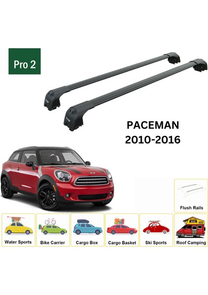 Mini Paceman 2010-2016 Portbagaj Taşıyıcı Ara Atkisi - Ara Çubuk Paw Pro 2 Siyah fiyatları