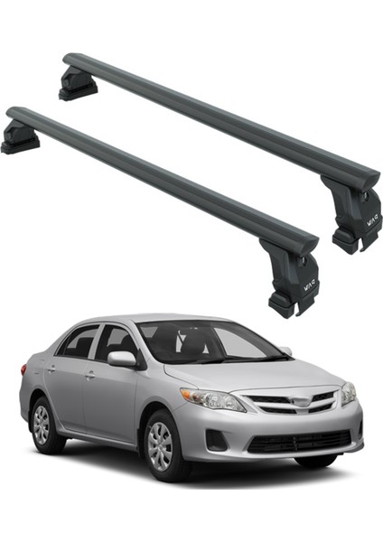 Toyota Corolla 2007-2013 Oluksuz Üst Tavan Portbagaj Taşıyıcı Ara Atkısı Toros Serisi Pro 4 Siyah