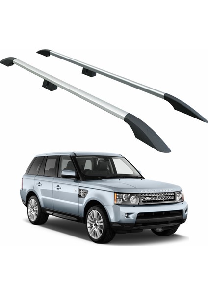 Land Rover Range Rover Vogue 2002-2012 L322 Araç Üstü Alüminyum Tavan Yan Rayları Plus Serisi - Gri