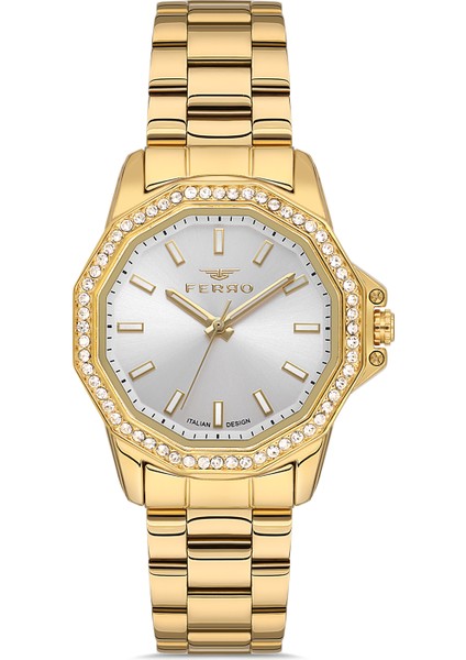 FL21540AWT-B Quartz Çelik Altın Rengi 32 mm Kadın Kol Saati modelleri